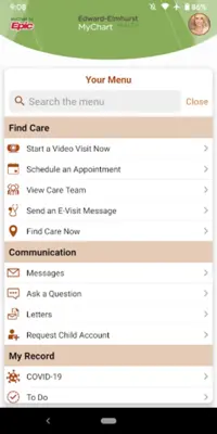 MyEEHealth android App screenshot 2